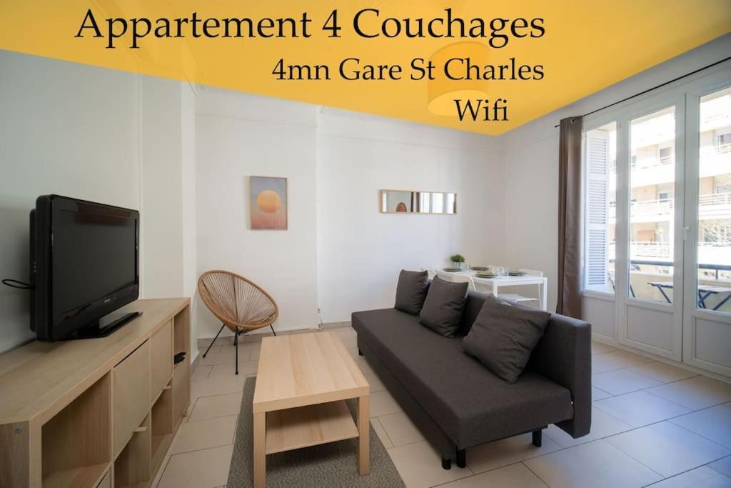 Appartement Tout Equipe Balcon 4 Pers St Charles 马赛 外观 照片